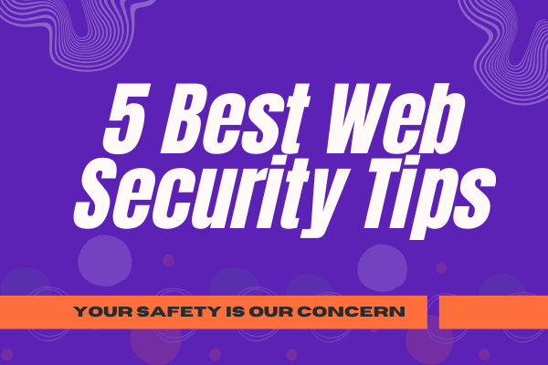 Web security illustration showing a secure website protected with SSL, firewall, password authentication, and cybersecurity measures.